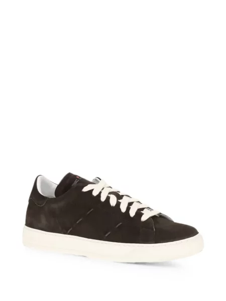Fűzős szarvasbőr sneaker Kiton barna