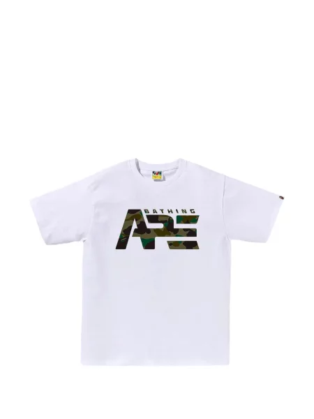Tricou A Bathing Ape® cu autograf alb