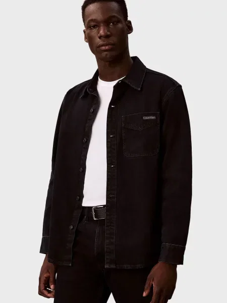 Сорочка Calvin Klein Jeans з камінням чорна