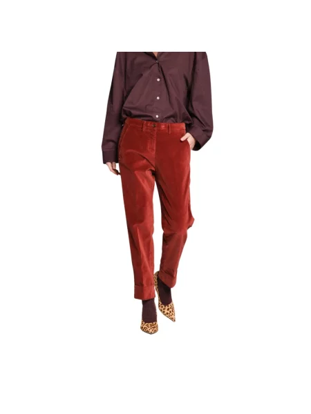 Welurowe сhinosy Mason's czerwone