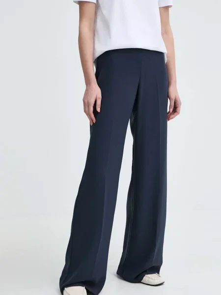 MAX&Co. pantaloni femei bleumarin drept high waist