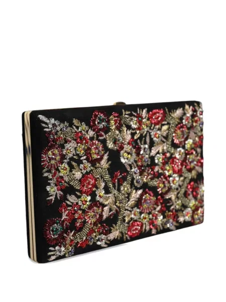 Φλοράλ clutch Dolce & Gabbana μαύρο