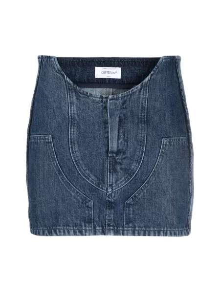 Spódnica mini Off-white z dziurami biała