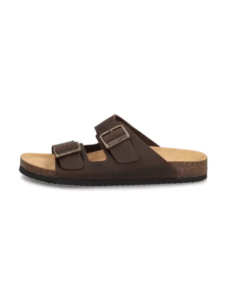Pantofle Skechers hnědé