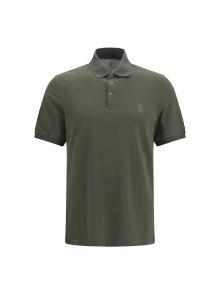 Koszulka polo Brunello Cucinelli zielona