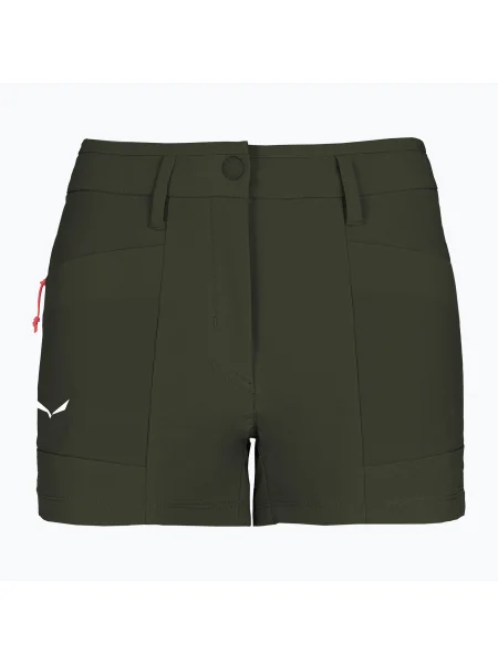 Pantaloni scurți de trekking pentru femei Salewa Puez DST Cargo dark olive kaki
