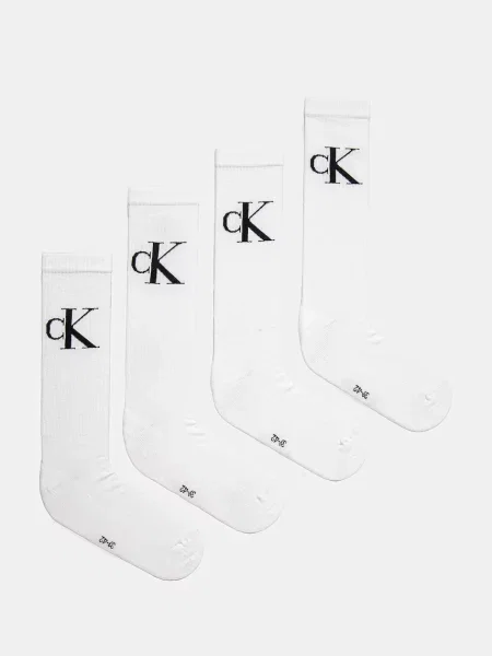 Calvin Klein Skarpety 4 Pary weiss białe