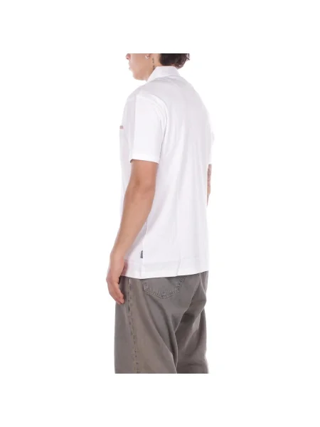 Tricou polo Barbour alb