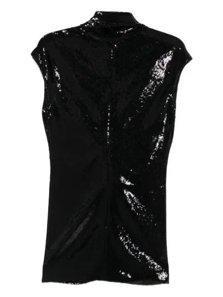 Top Kiton cu paiete negru