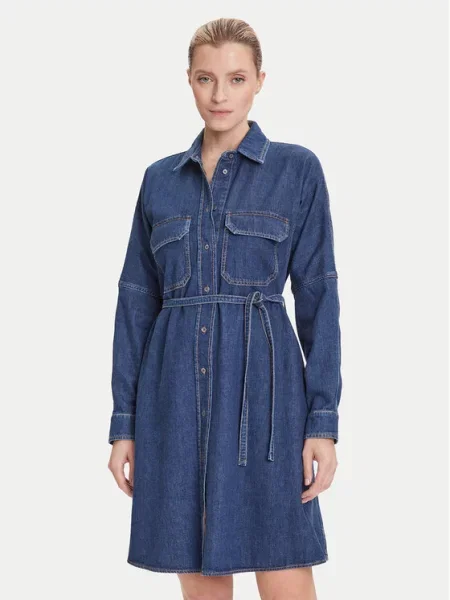 Weekend Max Mara Jeans obleka Balenio Mornarsko modra