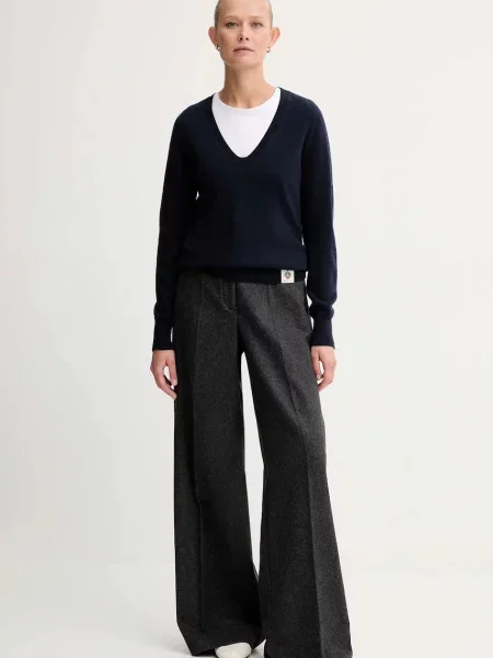 Bally sweter kaszmirowy lekki granatowy