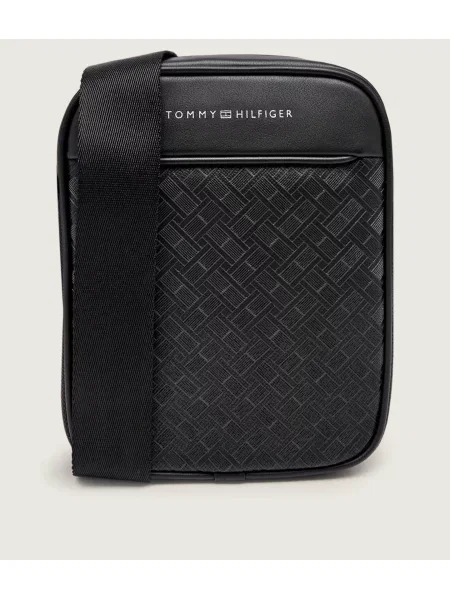 Tommy Hilfiger Válltáska Th Modern Monogram Mini Reporter fekete