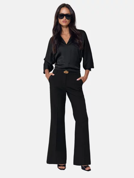 Lipsy Pantaloni cu dungă negru