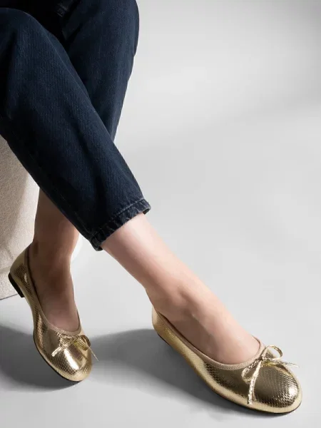 Балеринки Marjin със змийски принт