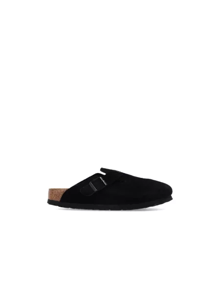Klapki Birkenstock skórzane czarne