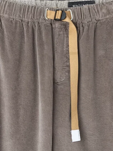 Pantaloni White Sand de catifea cord alb