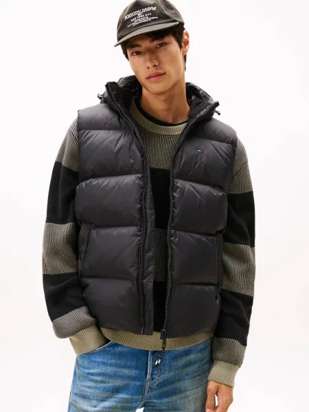 Tommy Jeans De puf vestă negru