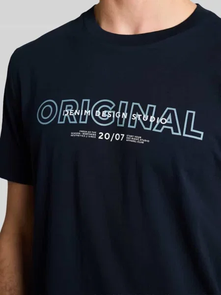 T-shirt o kroju regular fit z czystej bawełny Tom Tailor Denim