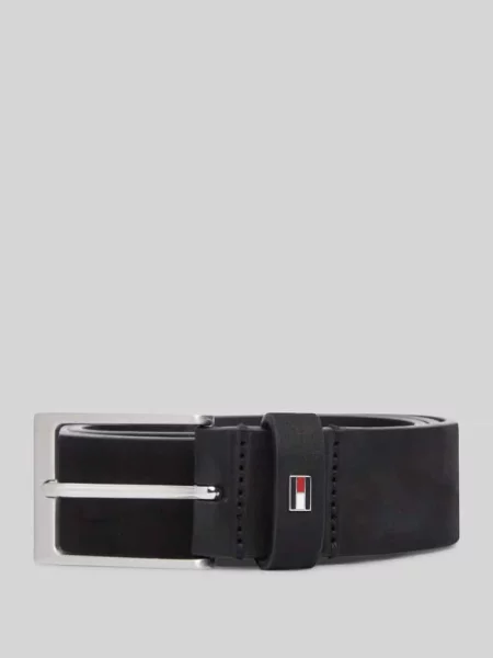 Tommy Hilfiger pasek zamszowy czarny