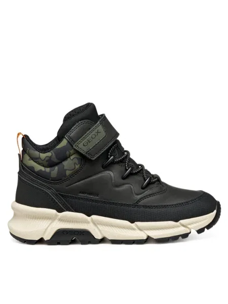 GEOX Csizma FLEXYPER PLUS olíva / sötétzöld fekete