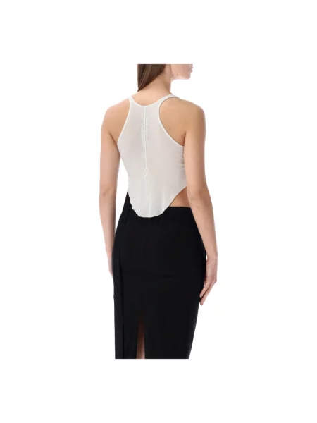 Top Rick Owens o skróconej długości biały