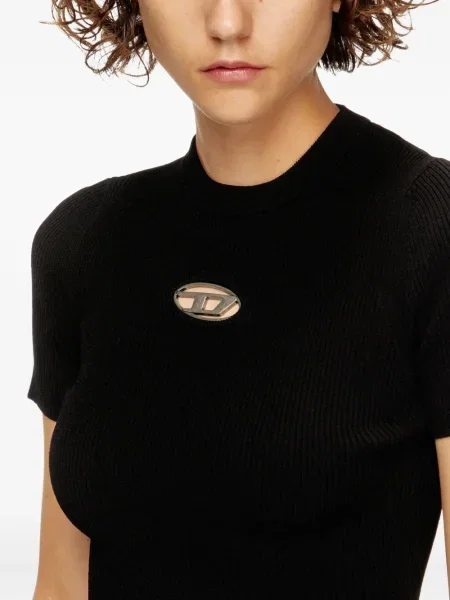 Tricou Diesel cu decolteu rotund negru