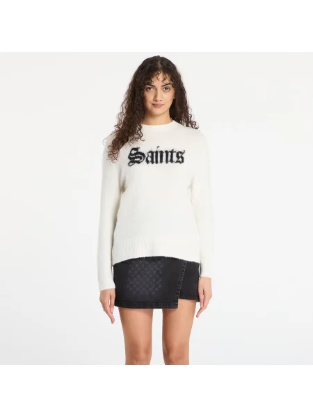 Пуловер с вълна AllSaints SAINTS черно бяло