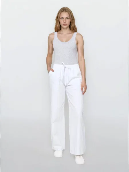 Джинси jogger wide-leg білий