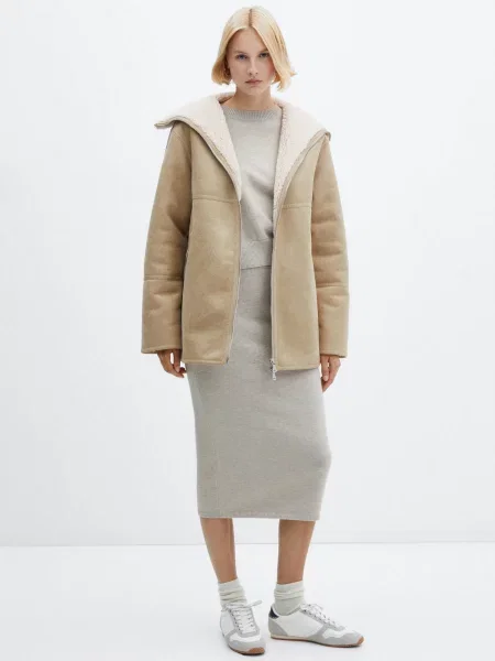 MANGO Rulo Дублянка бежевий