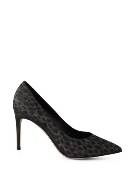 Pantofi cu toc Sofia cu imagine cu model leopard negru