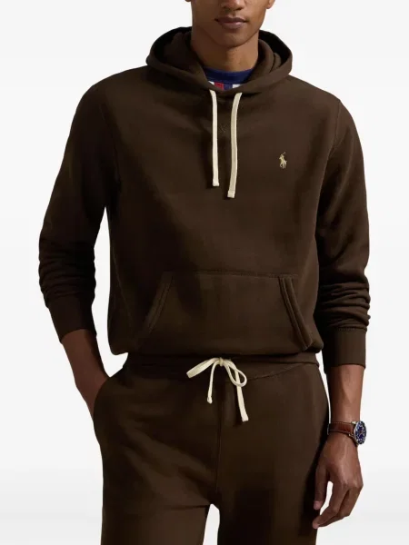 Chiloți Polo Ralph Lauren din țesătură twill cu autograf cu glugă albastru
