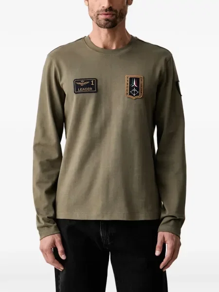 Lung tricou Aeronautica Militare verde