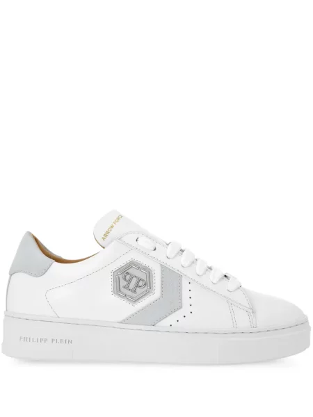 Sneakerși Philipp Plein din piele alb