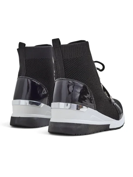 Sneakerși Resti cu pană slip-on negru