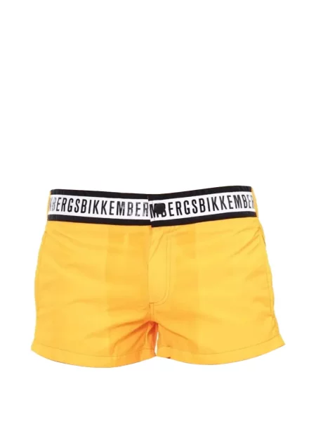 Slip de baie Bikkembergs cu autograf portocaliu