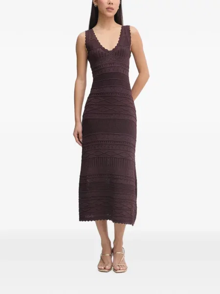 Rochie midi Ermanno Firenze tricotate maro