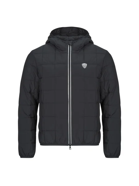 Geacă Emporio Armani Ea7 cu glugă negru