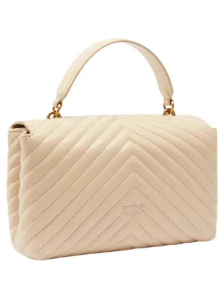 Pinko crossbody kabelka dámska kožená béžová