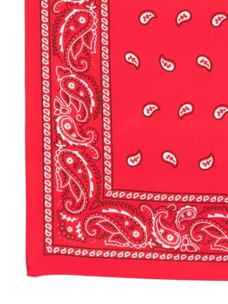 Fular P.a.r.o.s.h. cu imagine cu model paisley roșu