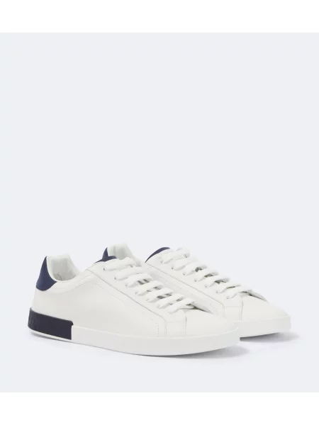 Sneakerși Dolce&gabbana din piele cu autograf alb