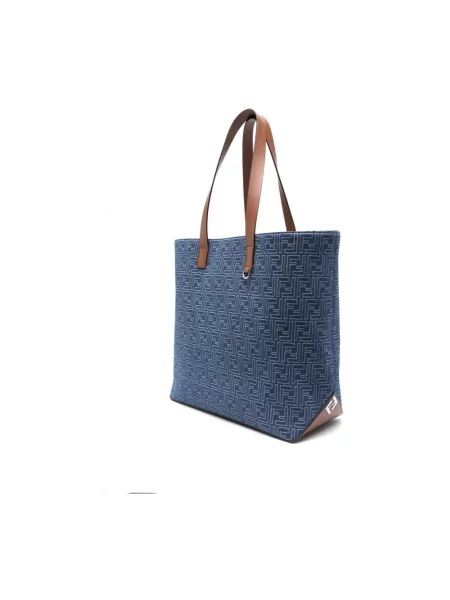 Haftowana torba Fendi niebieska