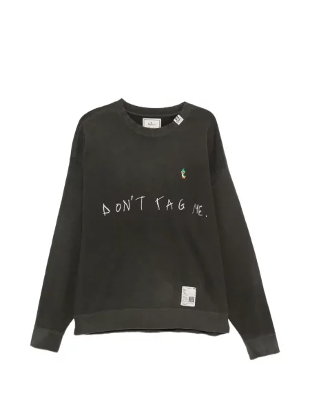 Hanorac Maison Mihara Yasuhiro cu broderie negru