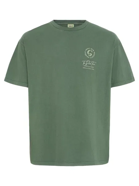 !Solid Tricou Sullivan verde / roșu pepene alb