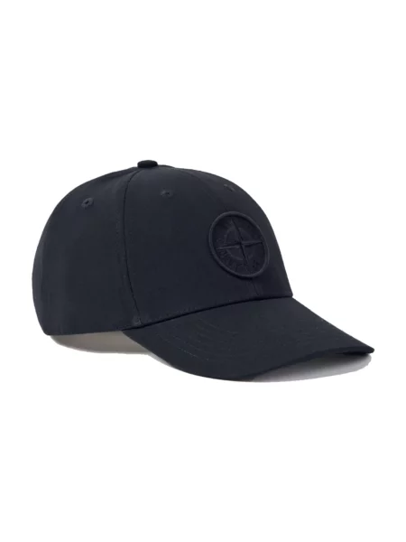 Czapka z daszkiem Stone Island z kamieniami czarna