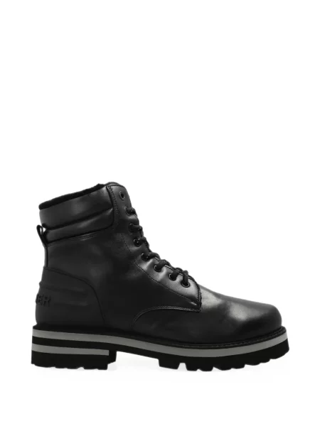 Botine Bogner cu șireturi din dantelă negru
