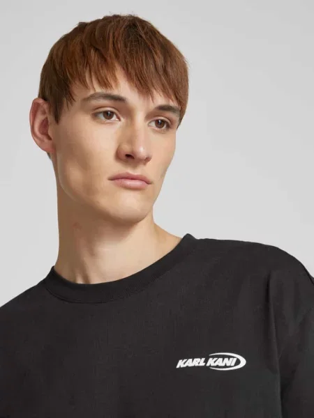 T-shirt z nadrukiem z logo Karl Kani czarna