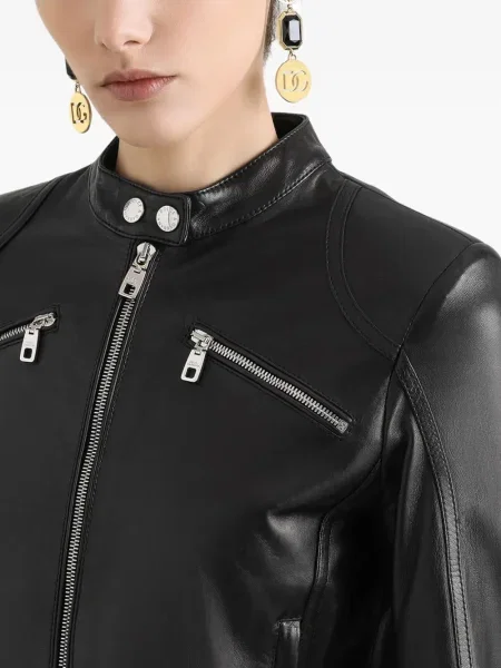 Geanta de piele Dolce & Gabbana biker negru