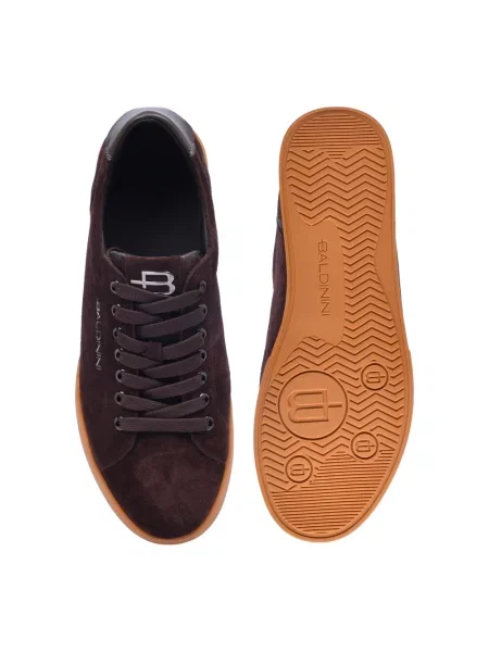 Sneakersy Baldinini zamszowe brązowe
