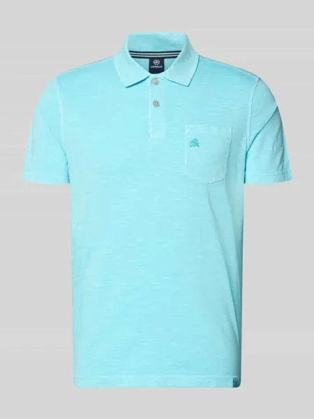 Koszulka polo o kroju regular fit z brustaszą Lerros