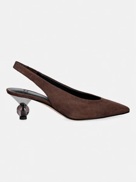 Pantofi cu toc Weekend Max Mara din piele maro